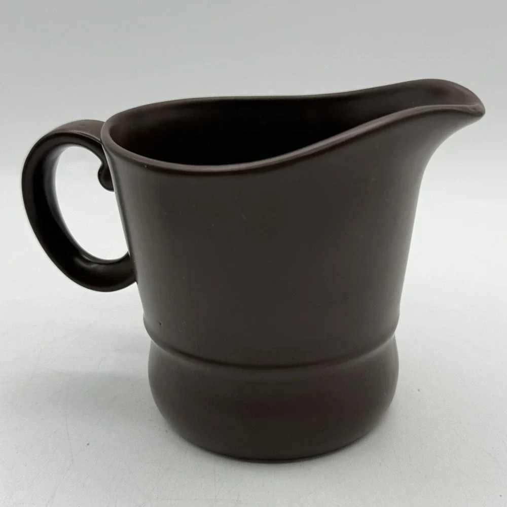 Wood‎ & Son Made In England Retro 1960's Chocolate Brown Coffee Mug Creamer Set
